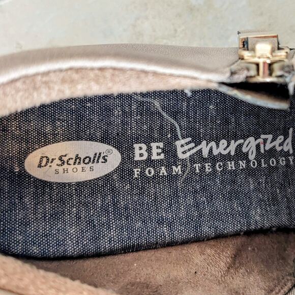 Dr. Scholl's Work It Taupe Wedge Zip Up Ankle Boot Size 9M - Picture 6 of 6